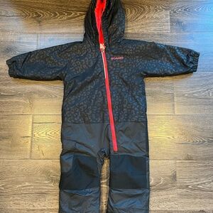 Columbia Black Snowsuit with Red Trim